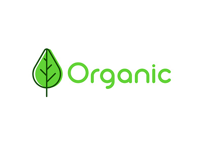 Organic Letter design go green green illustration leaf natural nature organic typography vector