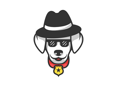 Spy Dog Logo animal branding cartoon design detective dog exclusive illustration logo mascot pet police security spy vector