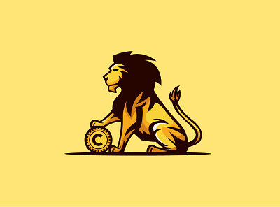 Lion Coin Logo accountant animal bank branding coin design exclusive finance financial gold icon illustration lion logo mascot service vector