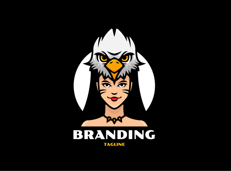 Eagle Girl Logo by Vieri Agustian on Dribbble