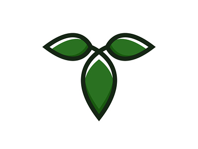 Letter T Leaf Logo
