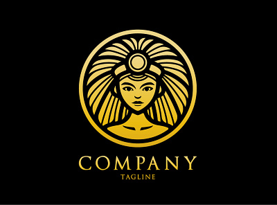 Women of Coin Logo bank branding circle coin design exclusive face finance front girl gold illustration lady logo luxury medal silhouette tribe vector women