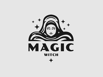 Women of Magic Logo black branding design exclusive girl illustration lady logo magic magician mythic people person silhouette spiritual vector witch wizard woman women