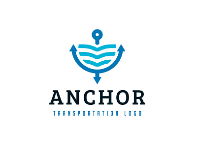 Water Anchor Logo anchor blue branding design harbor illustration logo ocean port sea ship transport transportation water wave yacht