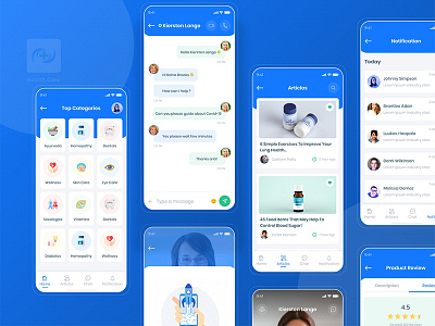 Health Care UI Kit appointment doctor health health app healthcare medical app minimal patient app payment specialist