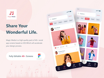 Magic Media Social Media UI Kit