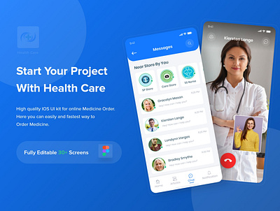 Health Care UI Kit app design appointment branding doctor health health app healthcare ios app design medical app minimal patient app payment specialist ui