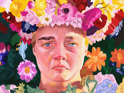 Do you feel held by him? art flowers illustration illustration digital may midsommar movie movie art painting