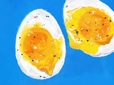 How do you like your eggs? (2/2) digital art digital painting egg food hungry illustration illustration digital kitchen