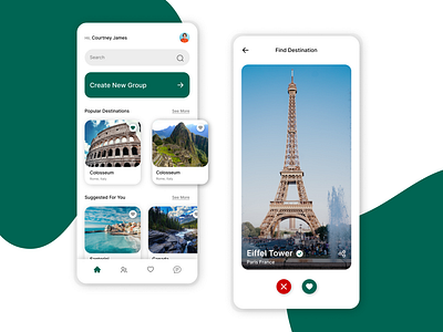 Travel app concept