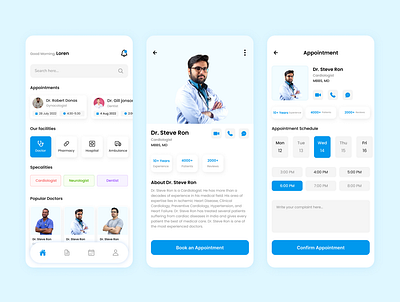 Doctor Booking App design ui uidesign userexperience userinterfacedesigner ux uxdesigner uxui