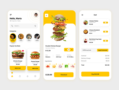 Food Delivery Concept App design typography ui ui ux uidesign uiuxdesign ux uxdesign uxdesigner uxui