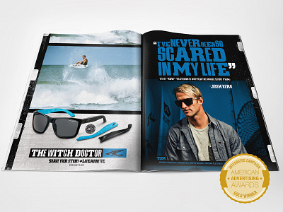 Arnette 2013 Campaign - Josh Kerr ad addys advertising arnette award graphic design josh kerr layout magazine photography print surfer