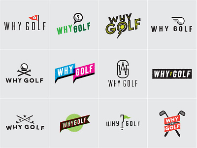 Why Golf Logo Explorations brand branding logo logo design logos logotype type typography