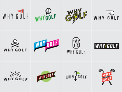 Why Golf Logo Explorations by Mark Hibdon - Dribbble