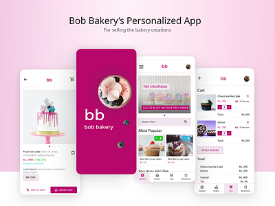 Bob Bakery app design bakery hero image logo mobile mobile app ui ux