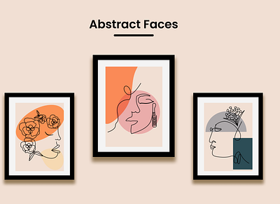 Abstract Face Art abstract art graphic design illustration