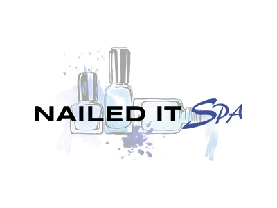 Nailed It Spa Logo beauty branding logo nail salon