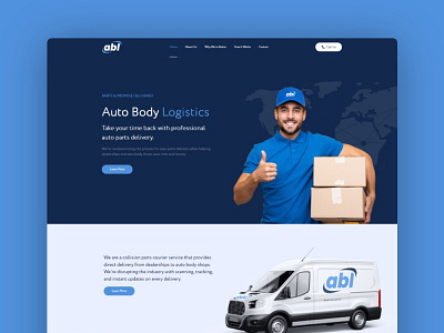 Auto Body Logistics Website branding design logo ui ux web web design