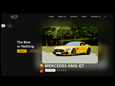 Car Landing Page Design Concept black design car landing page car landing page design ui design design idea graphic design landi landing page modern ui ui user interface web ui