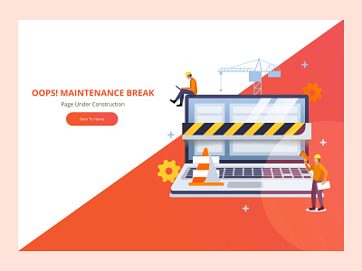 Maintenance Break Page Design branding figma latest layout maintenance modern trending ui ui design uiux user experience user interface ux web ui