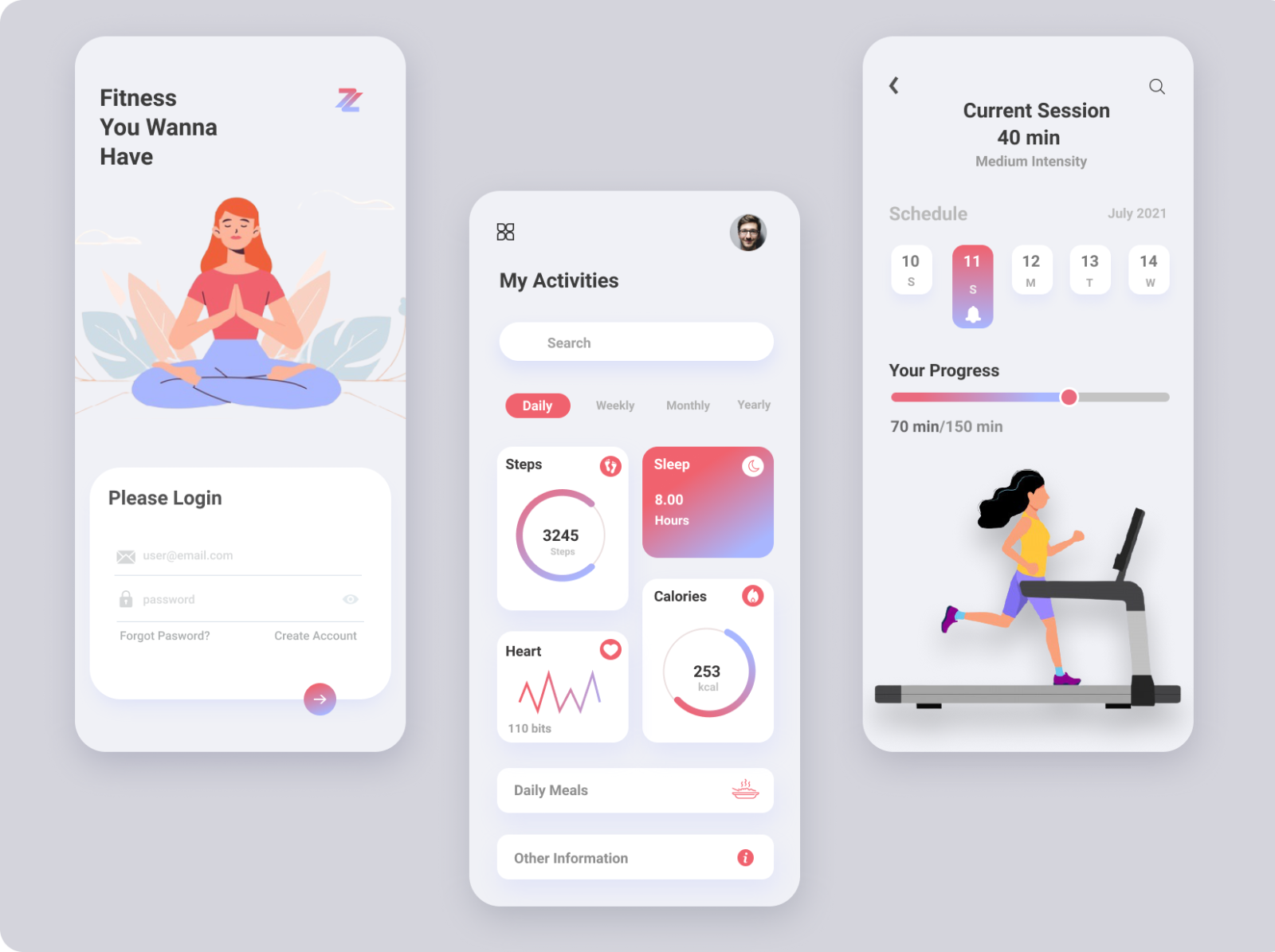 Fitness Tracking App by Md. Abu Syed on Dribbble