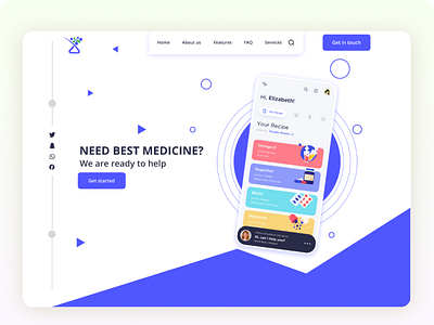 Medicine App Landing Page UI