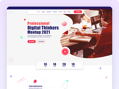 Digital Thinkers Meetup Web UI best designer branding digital thinkers graphic design top design ui user experience user interface ux web app web design web ui