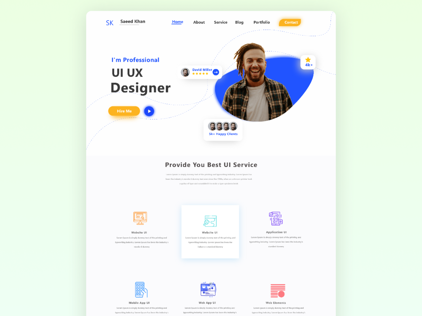 Portfolio Web UI by Md. Abu Syed on Dribbble