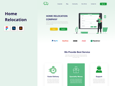 Home Relocation Web UI branding ui ui design user experience user interface user interface design ux ux design web design web ui website design