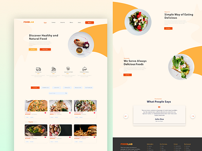 Restaurant Landing page Design