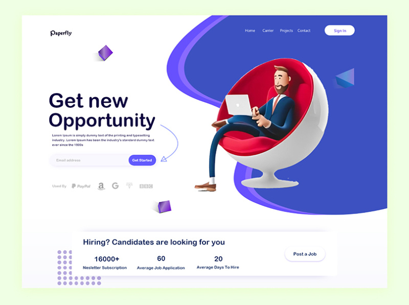 Job Portal Landing Page UI by Md. Abu Syed on Dribbble