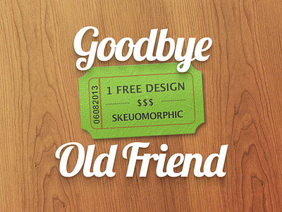 Goodbye Skeuomorphism, Dear Friend [freebie]