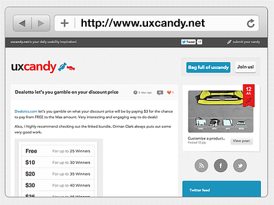 UX Candy, UX Inspiration ui update user experience user interface ux