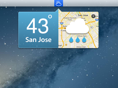 Meteo Widget Rebound app clouds ui user interface visual weather widget