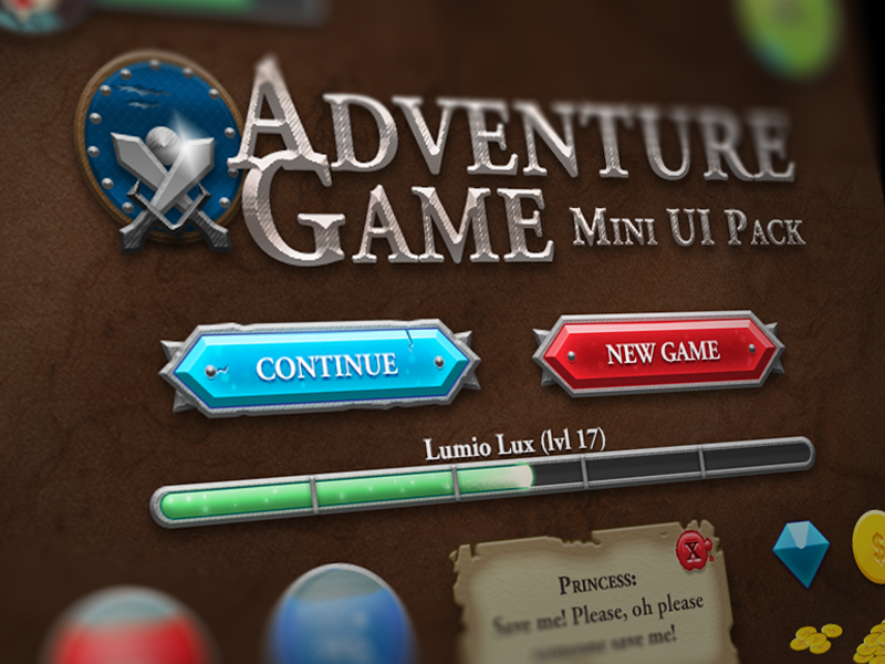 Adventure Game Mini RPG UI Pack [Free PSD] by Jonathan Shariat on Dribbble