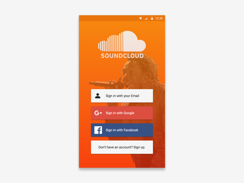 Soundcloud - Login Page Concept By Tom Wellington On Dribbble