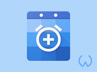 Winder - Product Icon alarm alarm clock android android design app icon calendar icon iconography material design md product icons winder