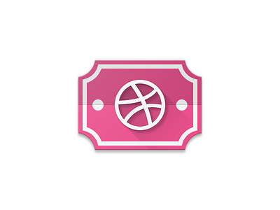 Admit One admit one dribbble icon iconography invitation invite material design one pink ticket