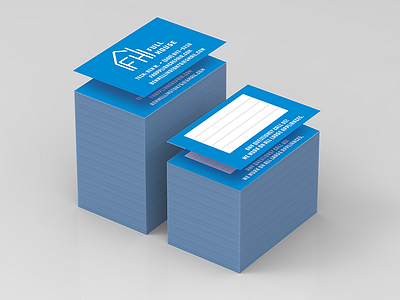 Business Cards appliance repair blue brand branding business card cards design full house house madison repair