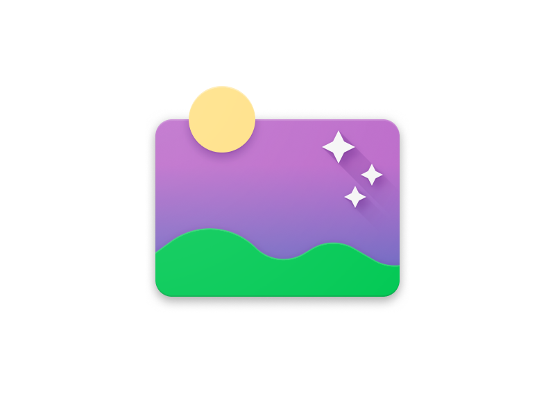 Landscape Focus icons iconography shadows material design android icon app icon icon