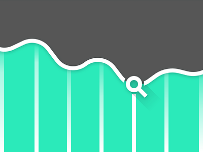 Fluctuate banner feature graphic graph illustration