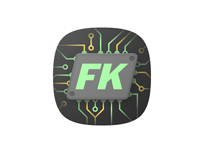 FK Kernel Manager - Product Icon android android app android design android icon app icon branding circuit board google play icon icon design icon designer kernel material design play store product icon