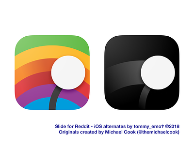 Slide for Reddit - iOS Alternate icons alternate icons app icon colors icon design icons ios ios icon reddit retro slide vaporwave