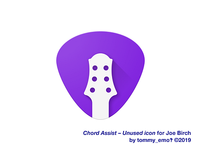 Chord Assist – Unused icon accessibility app icon color depth design figma geometric guitar icon icon design iconography icons logo material minimalist purple simple