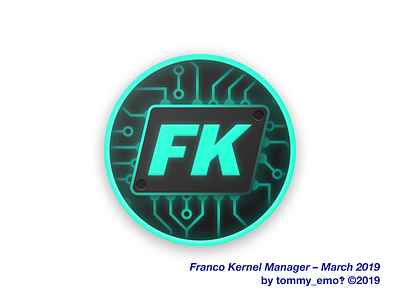 FK Kernel Manager – March 2019 android android icon android icon design brand circuit color design designs glow icon icon design icon designer icons kernel logo material design neon shadow