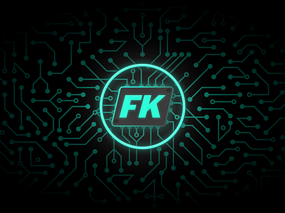 FK Kernel Manager – Banner circuit color design geometric glow gradient illustration design neon pattern
