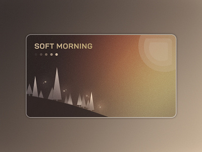 Soft Morning 🏞️ card design forest illustration morning reddy sunrise