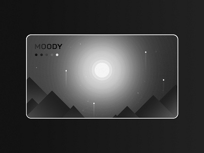 Moody ⛰️ card design illustration moody mountain night reddy