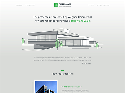 Vaughan Homepage Concept homepage landing page